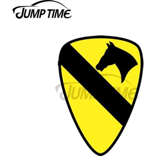 Jump Time 13 x 5.8cm For 1st Cavalry Division Car Truck Decal Bumper Window Vinyl Car Stickers 3D Sticker Waterproof DIY