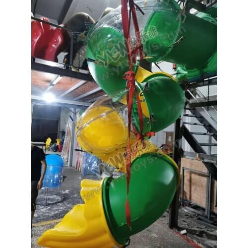 YLW outdoor/indoor playground slide H=2.8M,plastic tube slide replacement,customized household S slide
