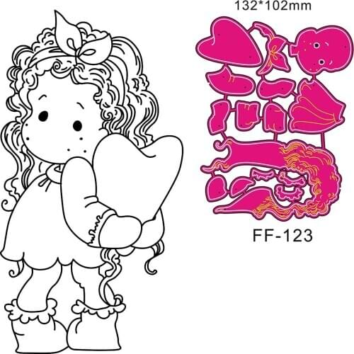 Yulan girl text Metal Cutting Dies for DIY Scrapbooking Die Cut New Cuts for Paper Card Making Craft Phototampons