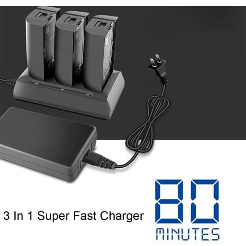 Battery Charger For Parrot Bebop 2 Drone/FPV Balanced Battery 3 In 1 Fast Charger Adapter Charging Same Time Drone Accessories
