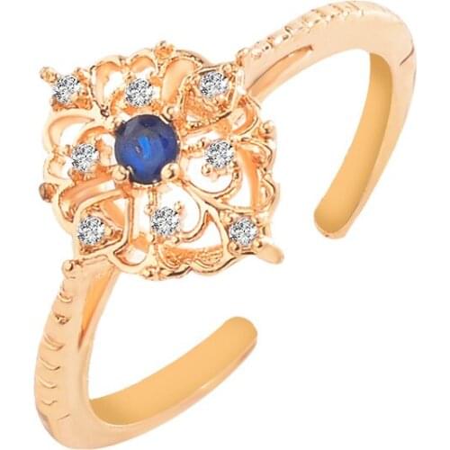 1@# Hot Sale Engagement Design Hot Sale Rings Women Fashion Golden Star Moon Adjustable Elegant Rings Female Wedding Jewelry