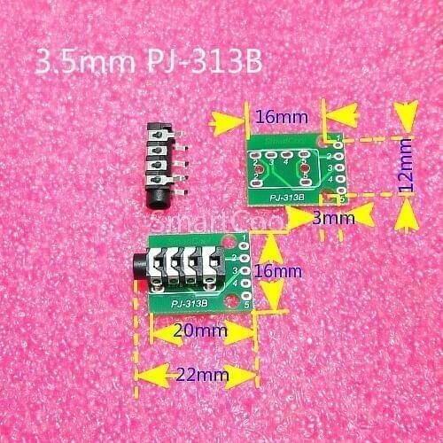 1pcs 3.5mm Stereo Headset Plug jack 4 pole 3.5 Audio Plugs Adaptor Connector with PCB Board for Earphone Maintenance