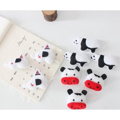 10PCS/Lot Cartoon Plush Elephant Doll Baby Cloth Patches Applique Crafts For Girl Garment Accessories And Bag Decoration