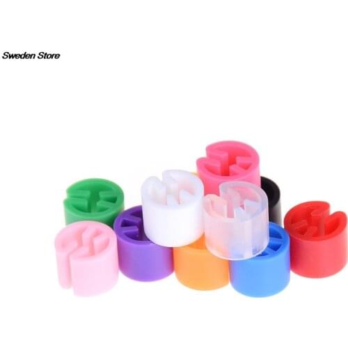 100PCS Plastic Snap On Hanger Size Markers Hangers Clips For Sizes Clothes Hanger Accessories Label Tube Marked Circle Marker