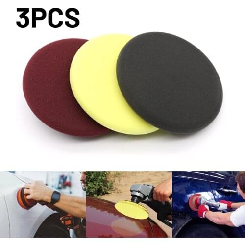 3pcs Buffing Sponge Polishing Pad Hand Tool Kit For Car Polisher Polishing Car Beauty Polishing Tool Set 6 Inch 150mm