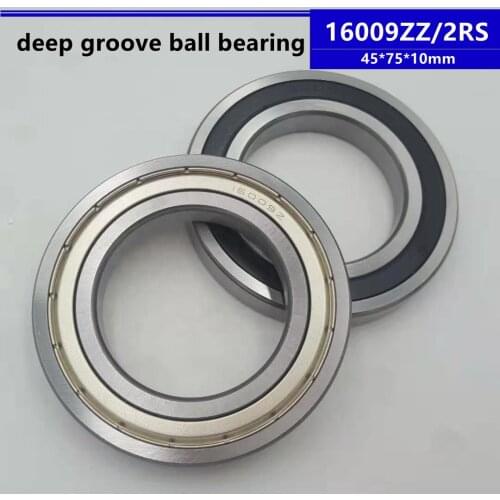 6pcs 16009ZZ 16009-2RS 16009 -2Z 45*75*10 mm shielded thin wall deep groove ball bearing 45x75x10 mm