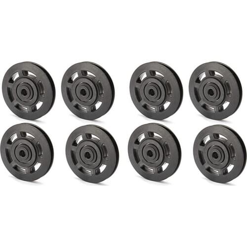 8Pcs 95mm Black Bearing Pulley Wheel Cable Gym Equipment Part Wearproof