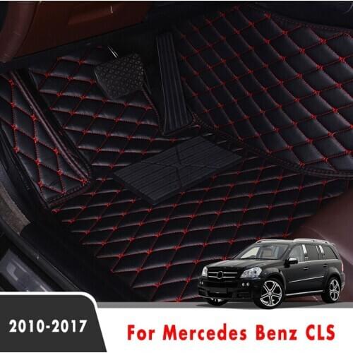Car Floor Mats For Mercedes Benz CLS 2017 2016 2015 2014 2013 2012 2011 2010 Car Carpets Rugs Auto Styling Interior Accessories