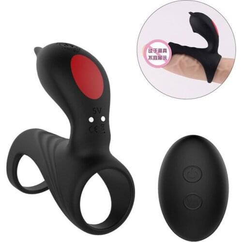 Wireless Remote Control Vibrating Penis Ring male Penile Erections Delay Ejaculation Cock Rings Stimulator Adult Sex Toy For Men