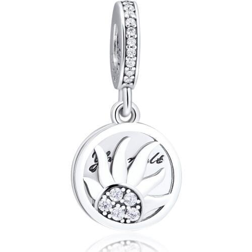 Beads fits for Necklaces Bracelets 100% 925 Sterling Silver Jewelry Open My heart Charms with Clear CZ Free Shipping