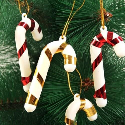 Hot Sale 18Pcs 3Color Christmas Candy Cane Ornaments Festival Party Xmas Tree Hanging Decoration Christmas Decoration Supplies