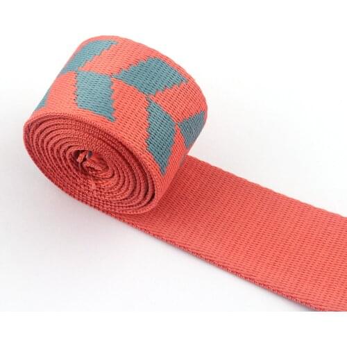 1.5inch Red Stripe Webbing for bag handles Belt Leash Guitar Strap Cotton Webbing for tote bag Dog Collar Bag Strap