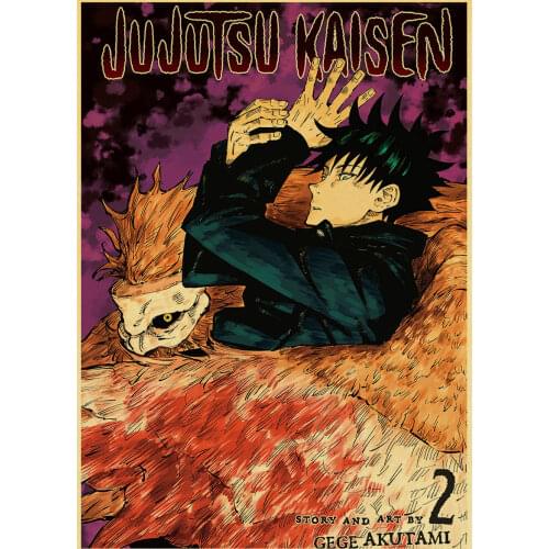 Classic Anime Jujutsu Kaisen Retro Painting Art Home Decor Picture Cafe Study Living Bedroom Wall Decor Quality Canvas Poster