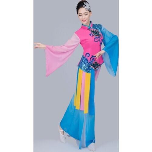 Classical dance costumes national fan dance costume female sings dance umbrella dance costumes