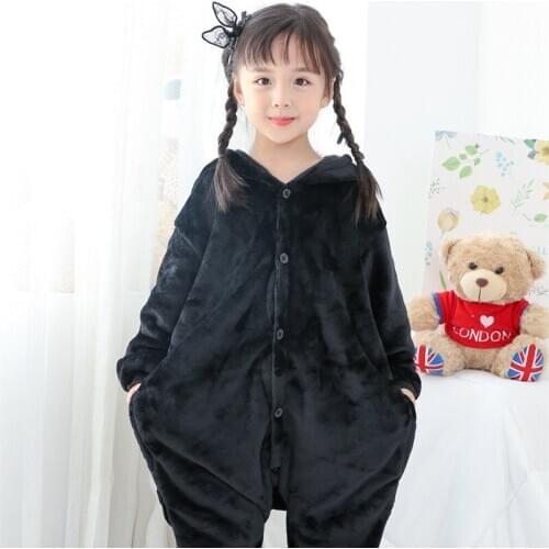 Anime Kumamon bear Cosplay Costume Kids Kigurumis Boy Girl Sleep Suit Halloween Festival Party Animal Onesies