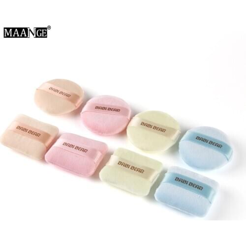 MAANGE 2Pcs Dry Powder Cosmetic Puff Ribbon Soft Makeup Sponge Facial Makup Sponge Puff Make Up Tools Cosmetic Beauty Tool