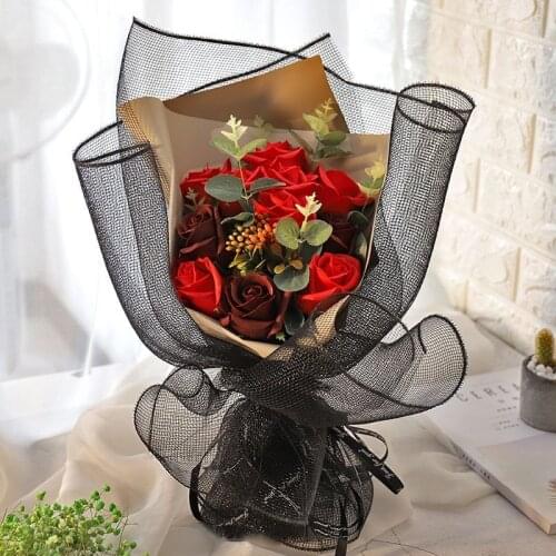 Soap Flower Gift Box Girlfriend Girlfriends Christmas Birthday Gift Bouquets of Roses Simulation Soap Creative Wedding Flowers