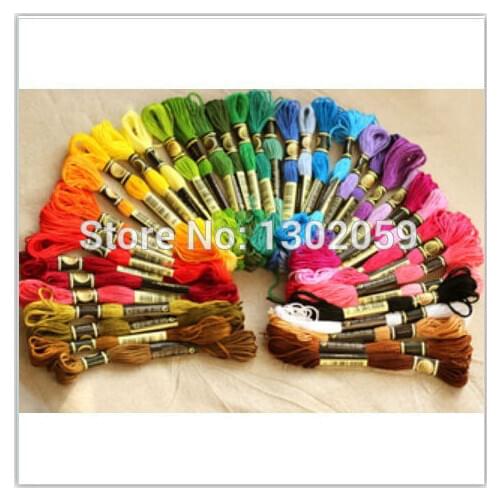 Embroidery Thread Cross Stitch Thread Floss 300 Skein Thread +100 Piece Needle--Fast Shipping