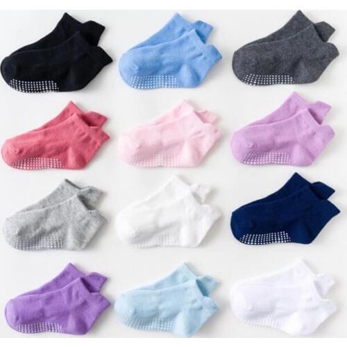 6Pair/lot New childrens floor socks socks cotton non-slip glue boys and girls baby socks