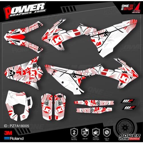 PowerZone Custom Team Graphics Backgrounds Decals 3M Stickers Kit For GASGAS 2018 2019 2020 EC 005