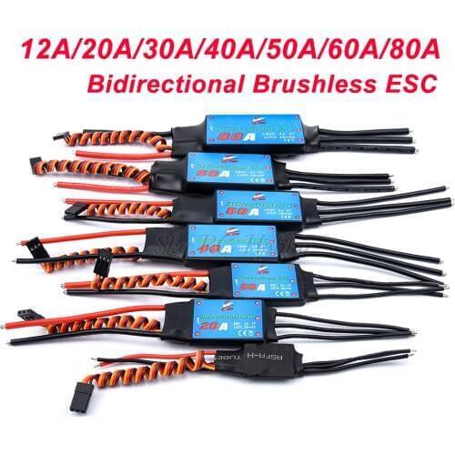 NEW 12A 20A 30A 40A 50A 60A 80A Bidirectional brushless ESC for remote control ship pneumatic underwater propelle