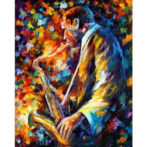 Portrait Modern paintings with Palette knife art oil on Canvas john coltrane Handmade high quality