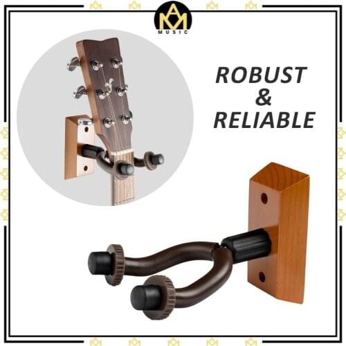 Guitar Holder Wall Mount Wooden Guitar Hanger Hook Stand Adjustable For Guitar Bass Banjolele Ukulele