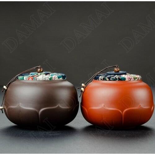 Manual Purple Clay Storage Jar Simplicity Coffee Table Seal Tea Caddy Moisture-proof Kitchen Cereal Dispenser Home Decoration