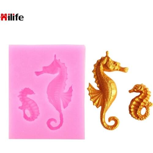 Sea Horse Baking Tools Candy Soap Molds Silicone Cake Mold Fondant Mold Dessert Chocolate Chip Cookies Cake Decorating