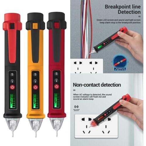 VC1010 Digital Voltage Detectors 12-1000V AC/DC Non-Contact Pen Tester Meter Volt Current Electric Test Pencil