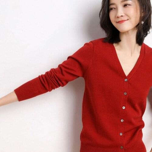 Spring and autumn cashmere sweaters women knitted sweaters long sleeves undershirt Korean version loose large size slimming