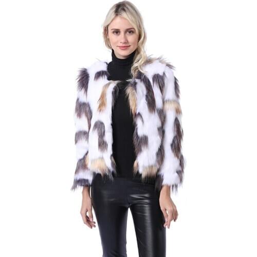 2020 Spring New Warm Women Faux Fur Coat Soft Outerwear Colorful Ladies Coat Outerwear Short Jacket Cardigan Faux Fur Coat Women