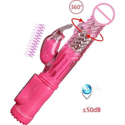 10 Speed Turn Beads 360 Rotating Sex Rabbit Vibrator G Spot Dildo Vibrators For Women Clitoris Stimulator Adult Sex Toy Sex Shop