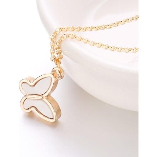 10pcs 15x12.5mm White Alloy Metal Enamel Butterfly Charms For Necklace Bracelet DIY Jewelry Making Accessories Findings