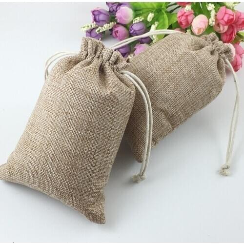 13x18cm 10pcs Gifts Bags With Drawstring Jewelry Gift Pouch Sack Jute Small Bags For Women 2016 Packaging Display Storage House