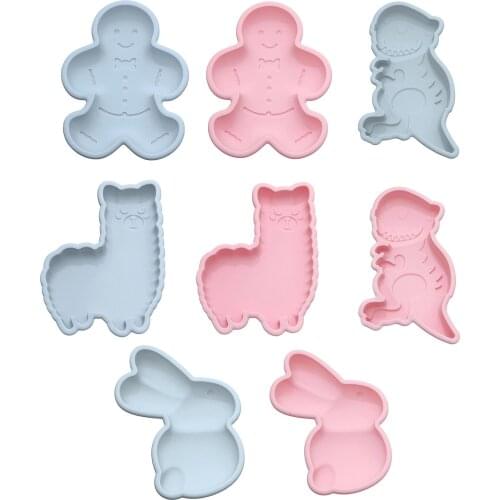 4Style Pastry Tools Easter Rabbit/Dinosaur /alpaca Cookies Mold For Baking And A Pastry Shop Cake Tools Confectionery Molds
