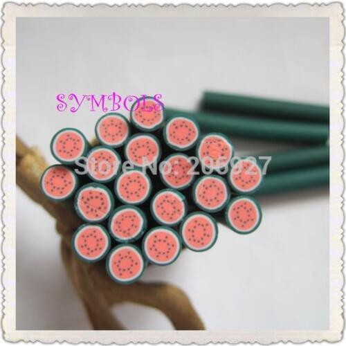 5pcs A-03 5mm Cute Watermelon Fruit Cane Fancy Nail Art Polymer Clay Cane Nail Art Decoration