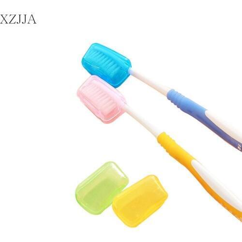 XZJJA 40PC Bathroom Accessories Toothbrush Head Storage Boxes Holder Travel Portable Tooth Brush Head Cap Cover Protector Case