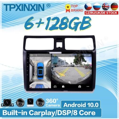 6+128GB For SUZUKI SWIFT 2003-2010 Car Multimedia Player Recorder Stereo Android 10.0 Radio GPS Auto Audio Navigation Head Unit