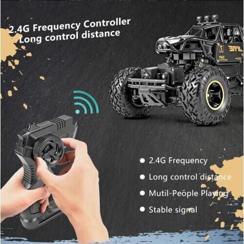 2.4GHz 4WD 1/16 Off-road Buggy Alloy RC Car 15km/h High Speed Climbling Car RTR Remote Control Car Trucks Toys for Children