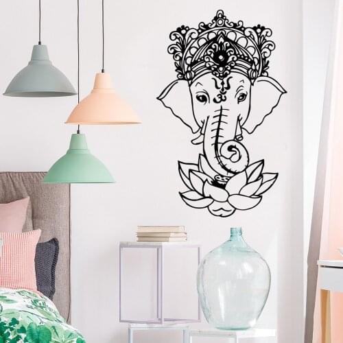 Divine Religious Elephant Home Decor Pvc Wall Art Decals For Living Room Wall Stickers Bedroom Nursery Decoration Wall Mural