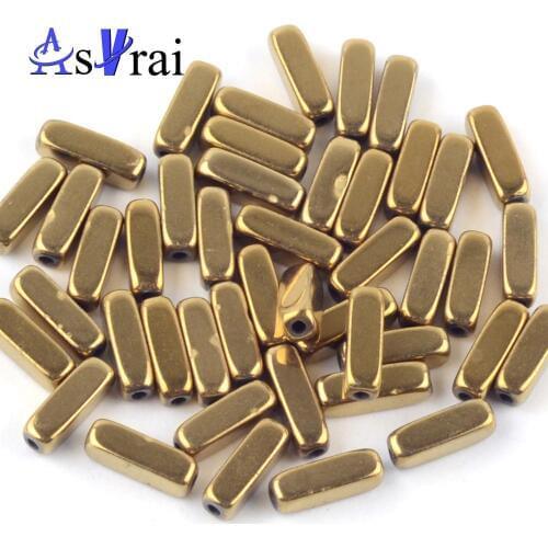 Natural Golds Hematite Cuboid Shape Beads Spacer Loose Beads For Jewelry Making 2*4/3*5/3*9mm Diy Bracelets Jewellery Strand15"