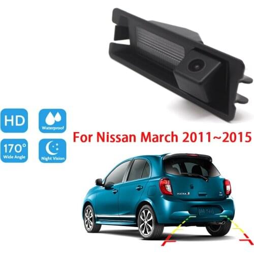 For Nissan March 2011 2012 2013 2014 2015 CCD Full HD Car Rear View Reverse backup Camera Waterproof high quality RCA