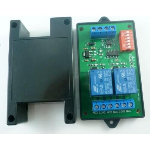 Two-way Switch Output Relay Controller MODBUS RTU AT Instruction RS485 Serial Port PLC
