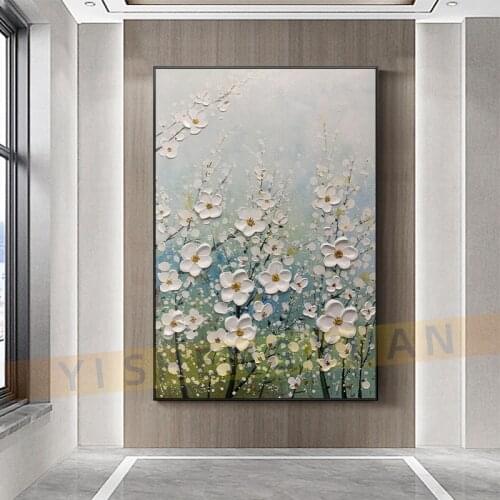 Handmade Paintings Wall Art Oil Paintings Colors Abstract Picture Home Decor Canvas Flowers For Living Room Modern No Frame