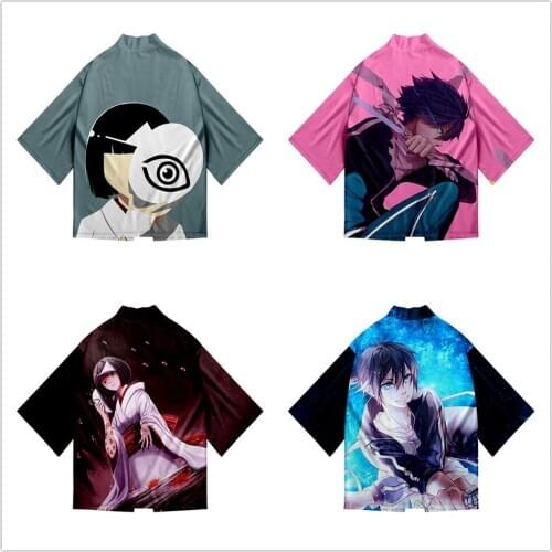 Noragami 3D Printing Japanese Kimono Haori Yukata Cosplay Women/Men Fashion Summer Short Sleeve Streetwear Jackets Clothes