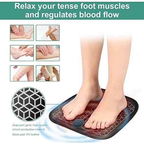 Electric EMS Foot Massager Pad Feet Muscle Stimulator Foot Massage Mat Improve Blood Circulation Relieve Ache Pain Health Care