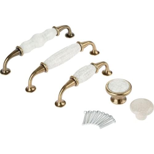 Furniture Knobs and Handles Ceramic Handles for Kitchen Cupboards Cabinet Door knobs Drawer Pulls