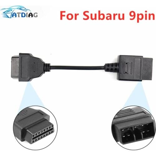 Male 9Pin to 16Pin OBD 2 OBDII Diagnostic Cable For SU-BARU 9 Pin Obd Port Convert To 16 Pin Female Interface Auto Scan Adapter