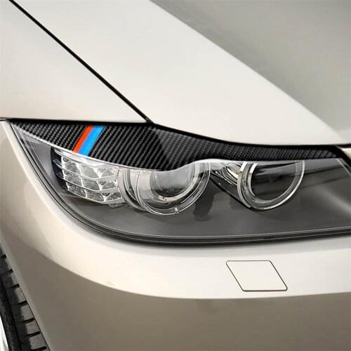 Carbon Fiber Interior Decoration Headlight Cover Trim for BMW 3 Series E90 2005-2008 Car Stickers Car Accessories Decal